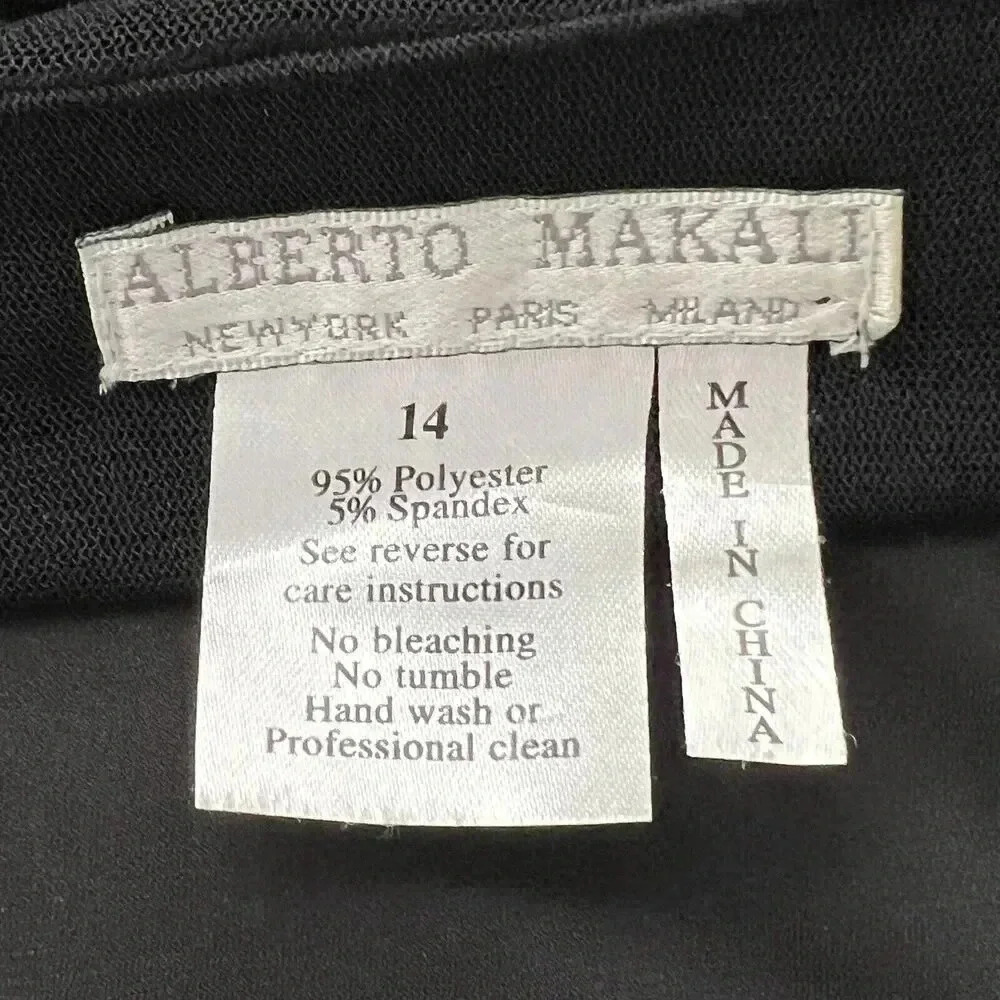 Alberto Makali Black Seamed Flowy Overlay Mesh Skirt‎ Flare Witchy Goth 14 - Picture 12 of 13
